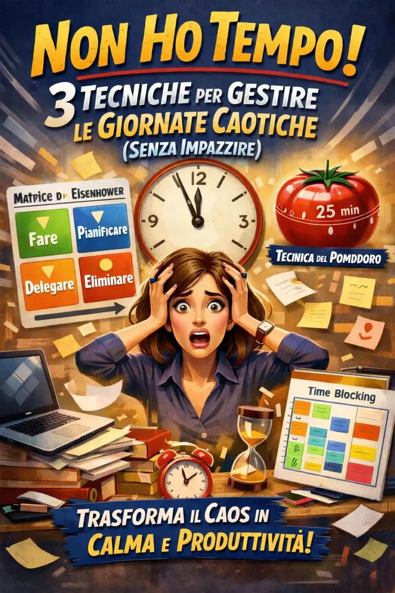 Non ho Tempo! 3 Tecniche per Gestire le Giornate Caotiche (Senza Impazzire)