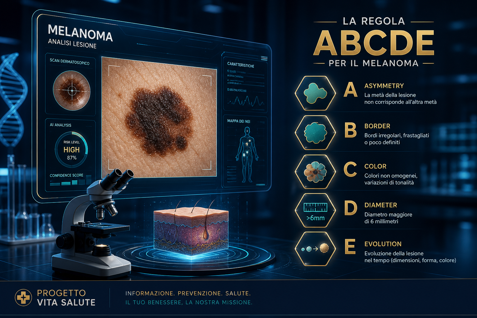 Melanoma: prevenzione, diagnosi precoce e terapie innovative 2026 – Progetto Vita Salute
