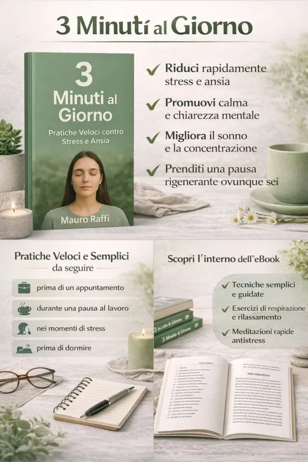 Benefici del metodo 3 Minuti al Giorno per ridurre stress e ansia quotidiana