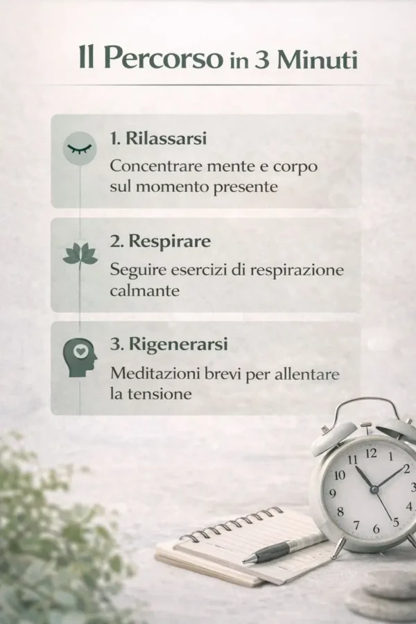 Il percorso in 3 minuti: rilassarsi, respirare e rigenerarsi ogni giorno