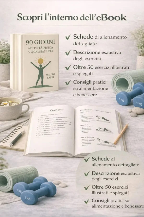 ’interno dell’ebook 90 giorni di attività fisica a qualsiasi.webp Scopri l’interno dell’ebook 90 giorni di attività fisica a qualsiasi età con schede di allenamento ed esercizi illustrati