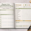 Pagina interna del planner dieta antinfiammatoria con monitoraggio sintomi, energia e pianificazione settimanale